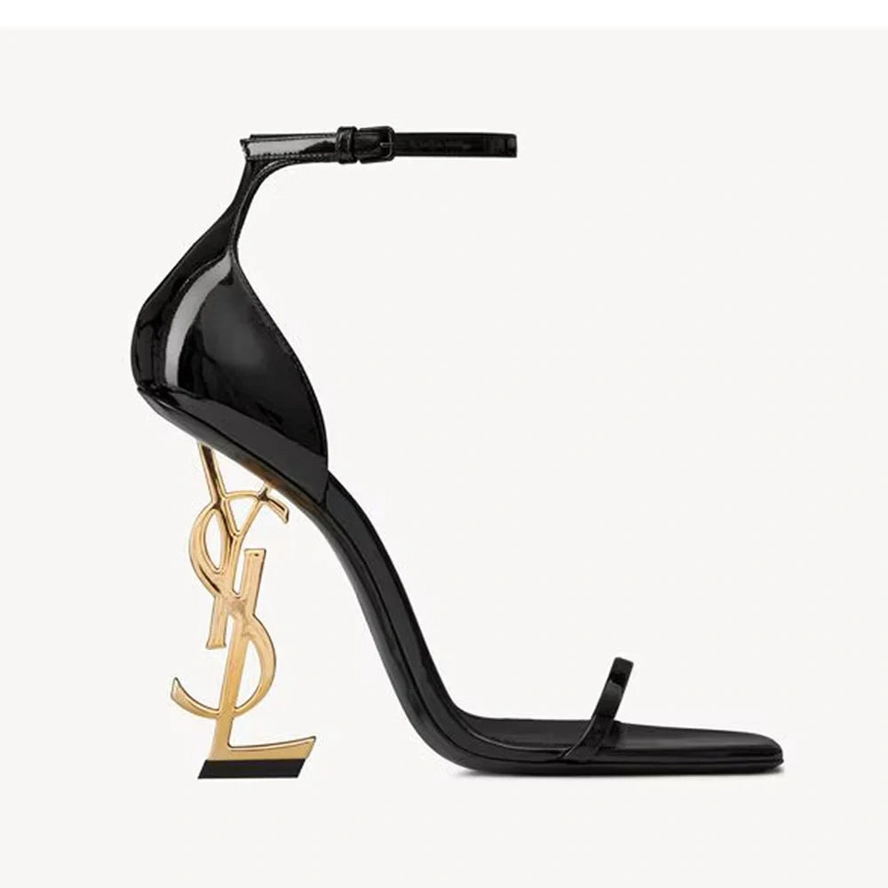 YSL Black Opyum Heels