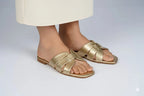 Jorja Golden Flat Slipper
