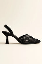 Zara Embroidery Slingback Heel