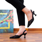 Zara Embroidery Slingback Heel
